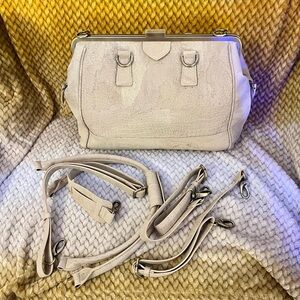 Limited Laflore Paris Crème Croco Doquinton, beautiful beige cork bag